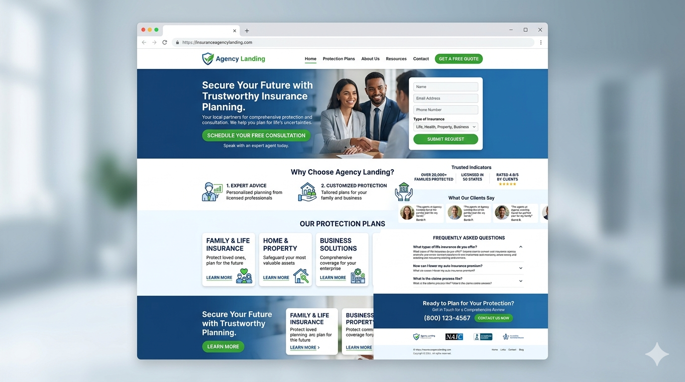 Agency Landing website preview