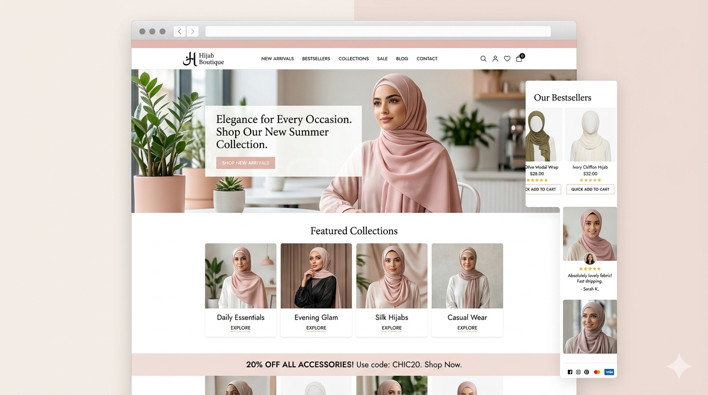 Hijab Boutique website preview