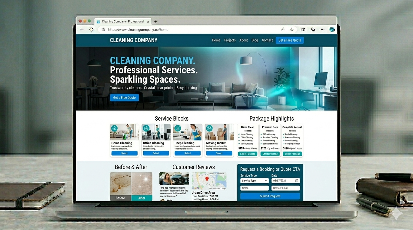 Cleaning Company website preview