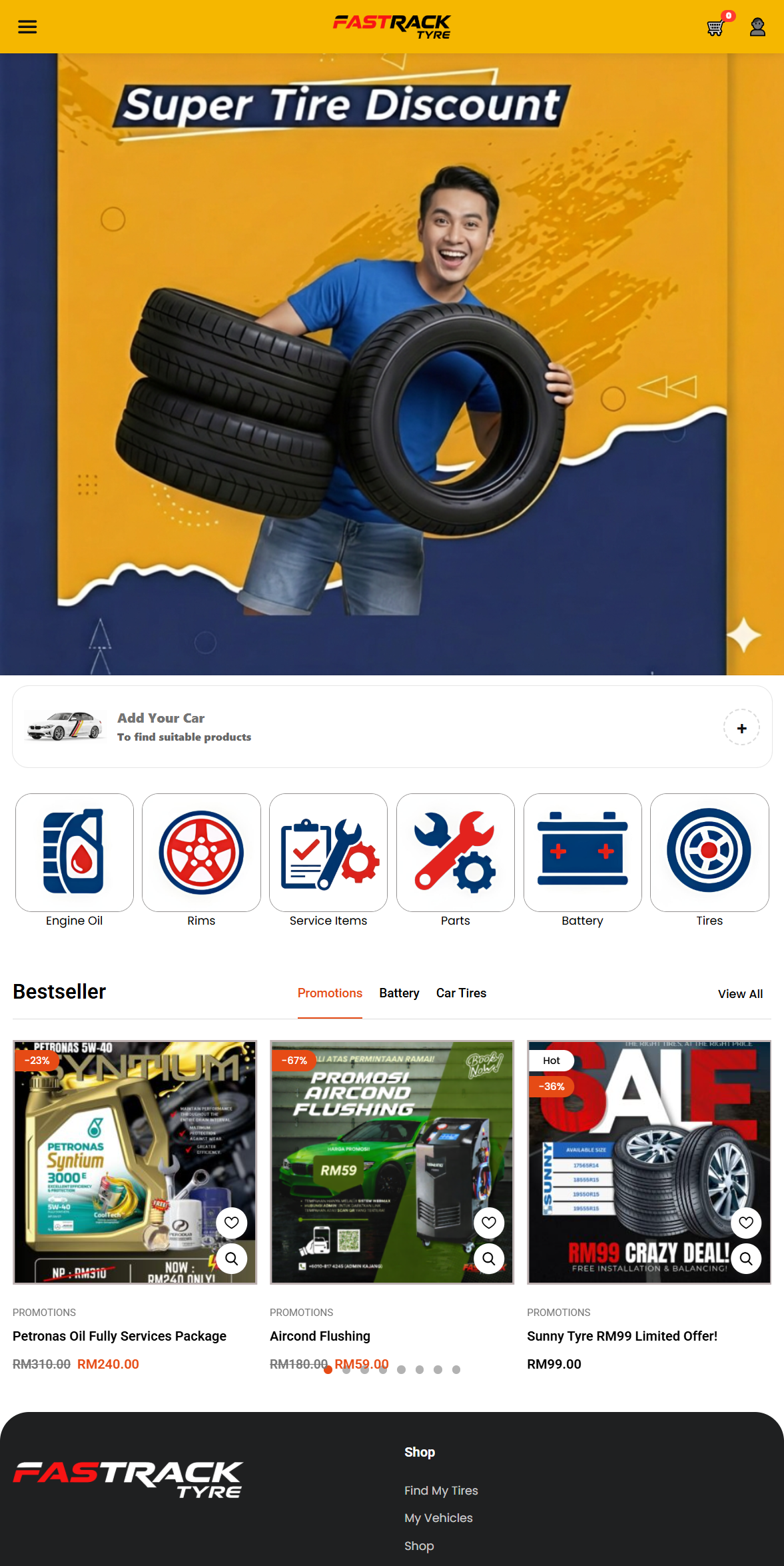 FastrackTyre website preview