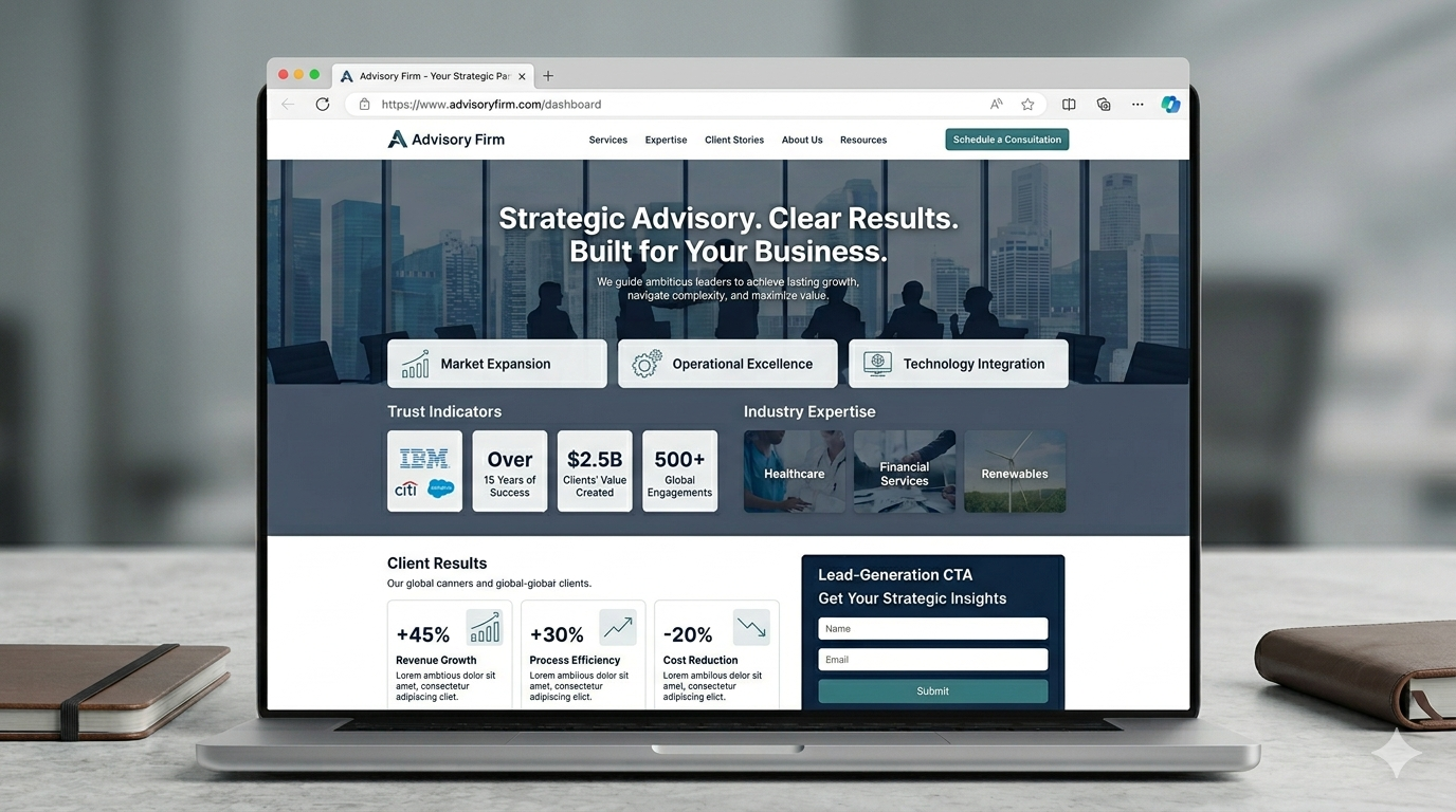 Advisory Firm website preview