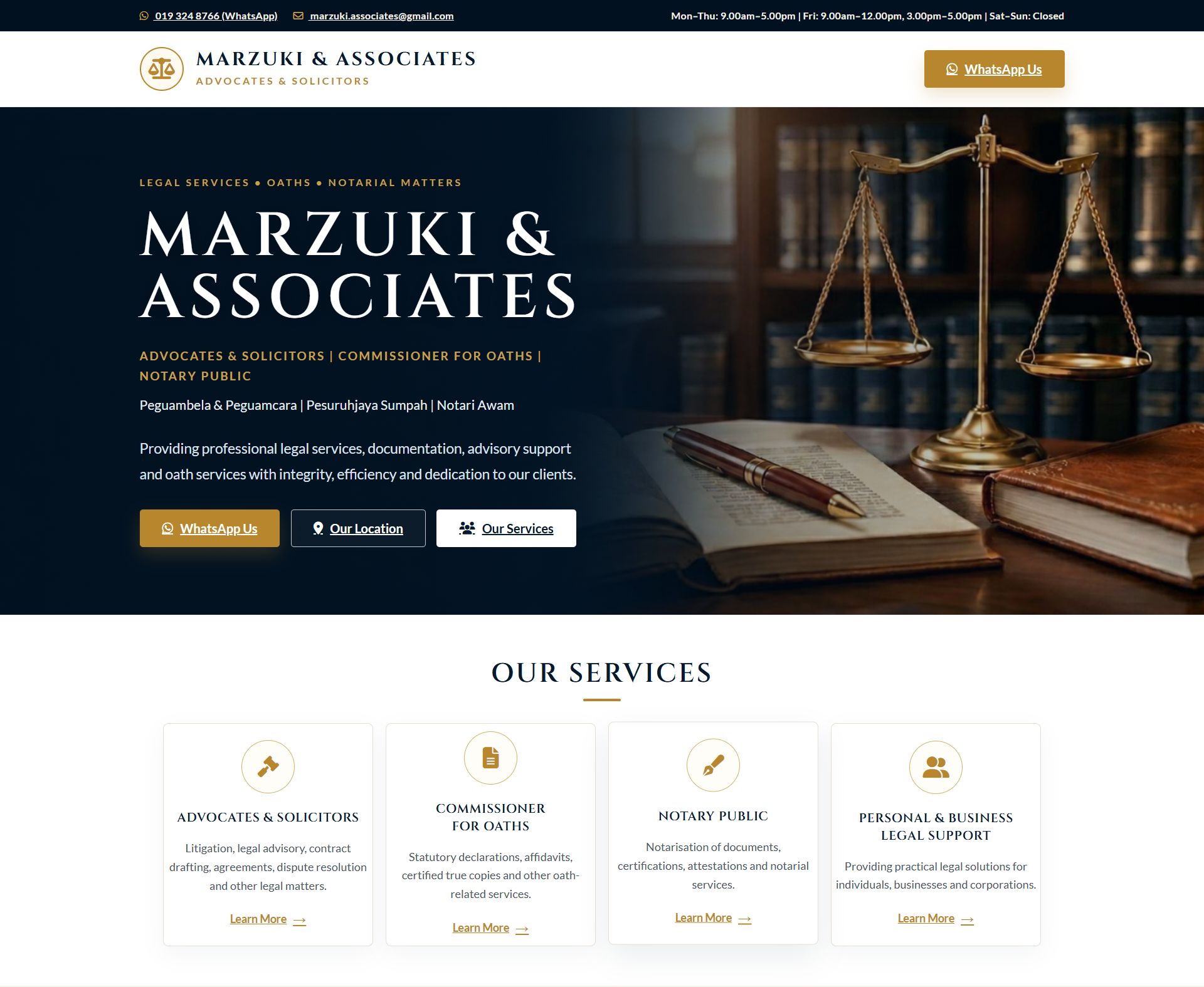Marzuki Associates website preview