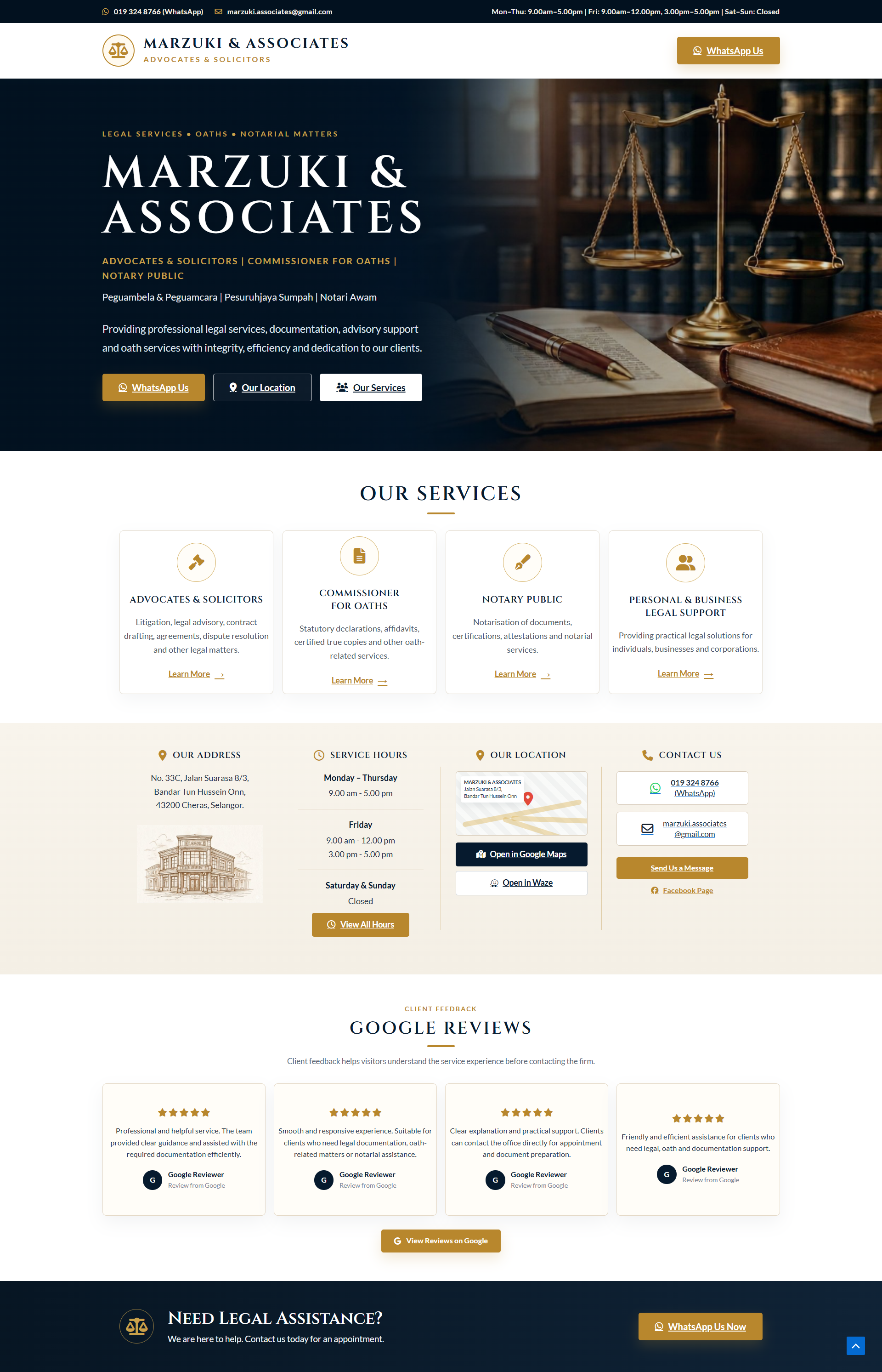 Marzuki Associates website preview
