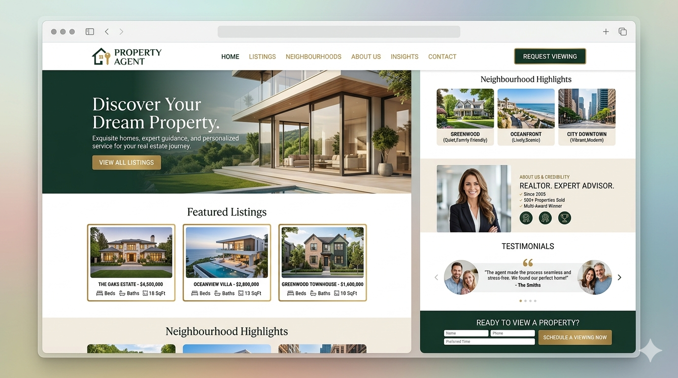 Property Agent website preview