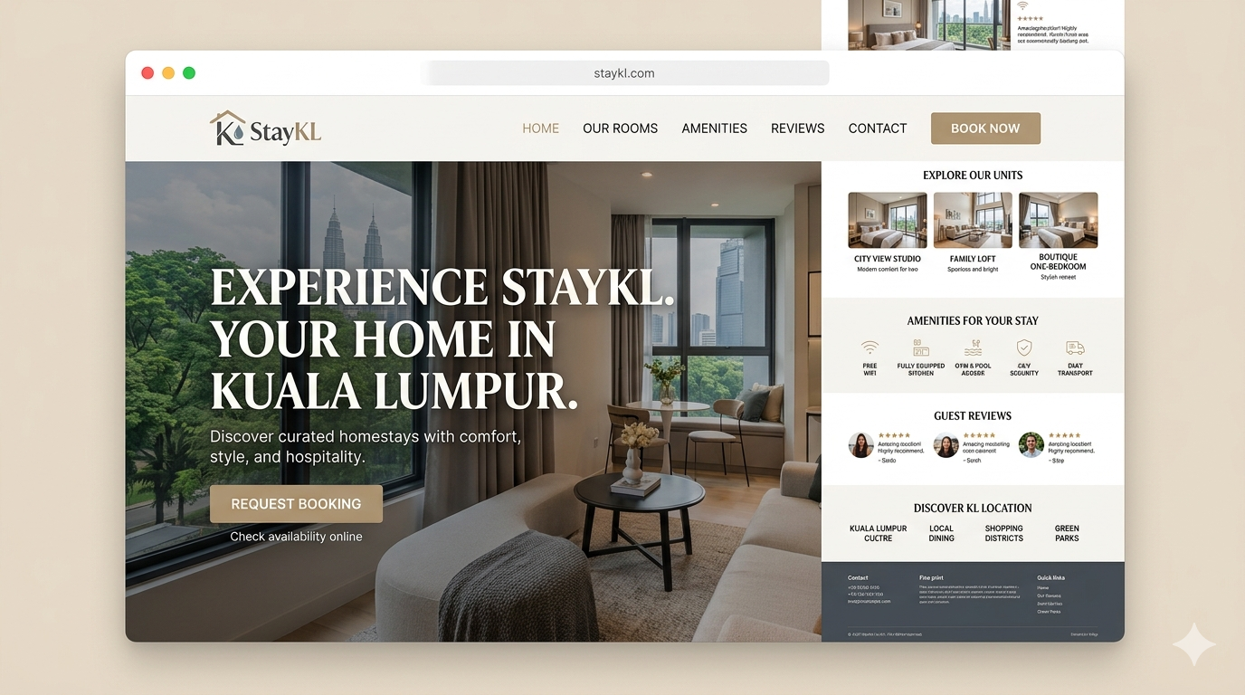 StayKL website preview