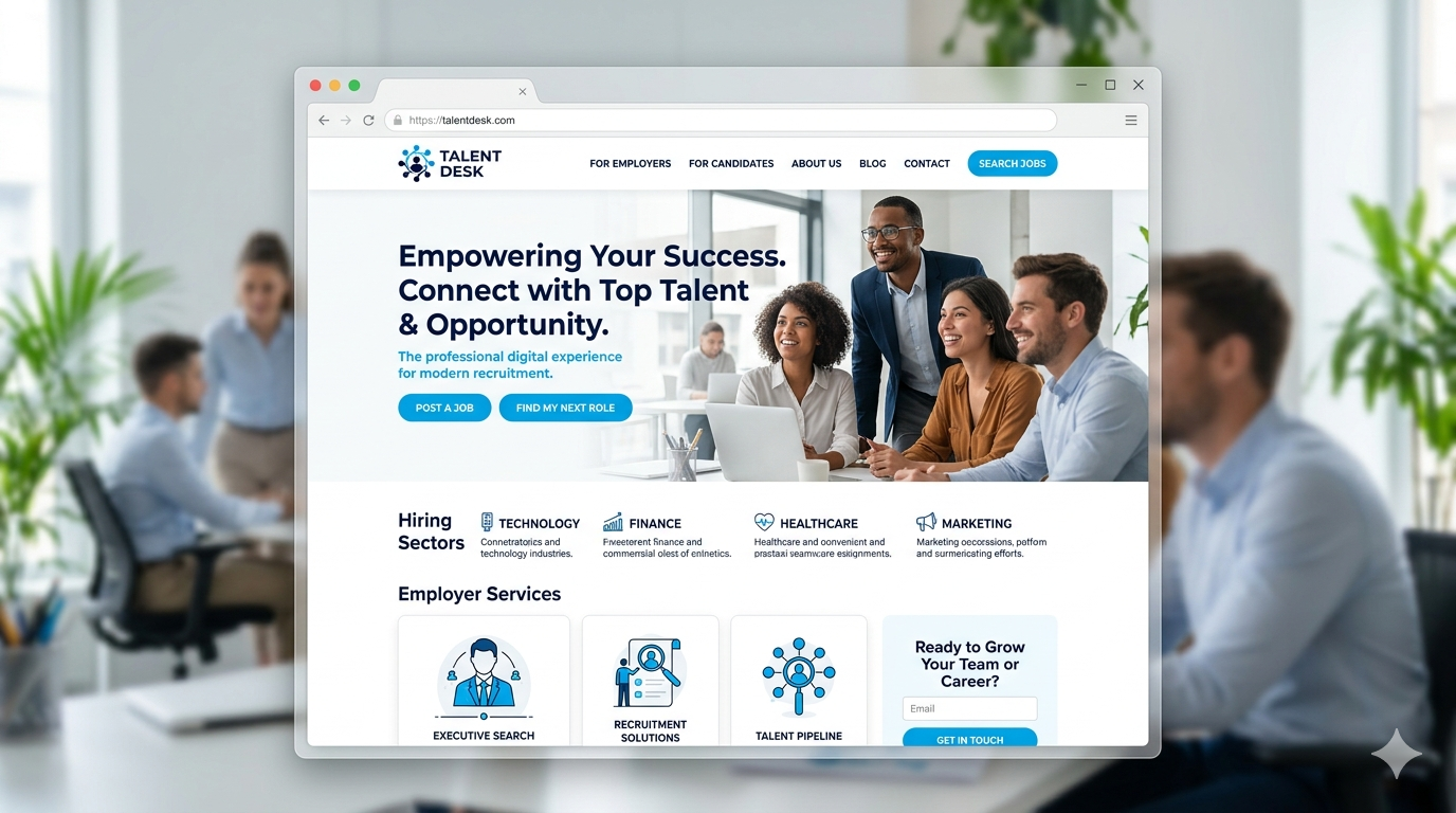Talent Desk website preview