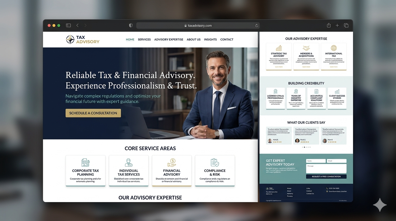 Tax Advisory Site website preview